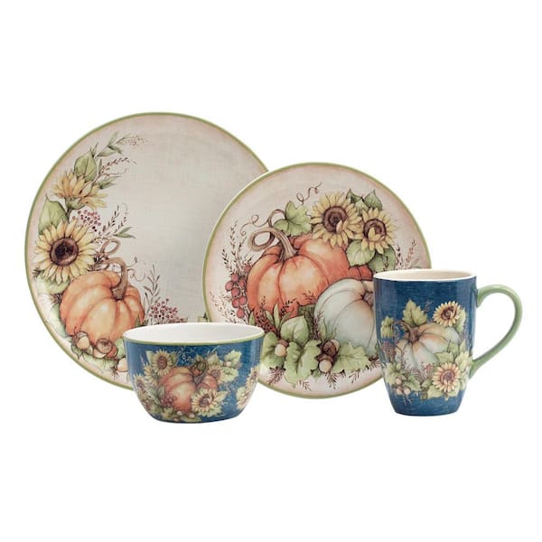 Certified International 16-Piece Multi-Colored Earthenware Autumn
