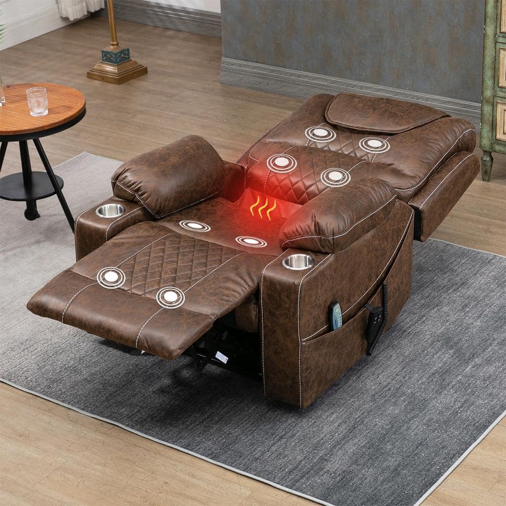 aisword Enhanced Exclusive Oversized Suede Recliner Chair with  