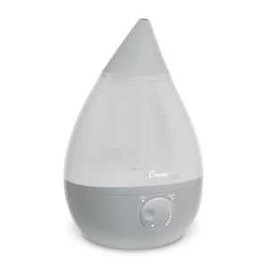 1 Gal. Drop Ultrasonic Cool Mist Humidifier for Medium to Large Rooms up to 500 sq. ft. - Grey