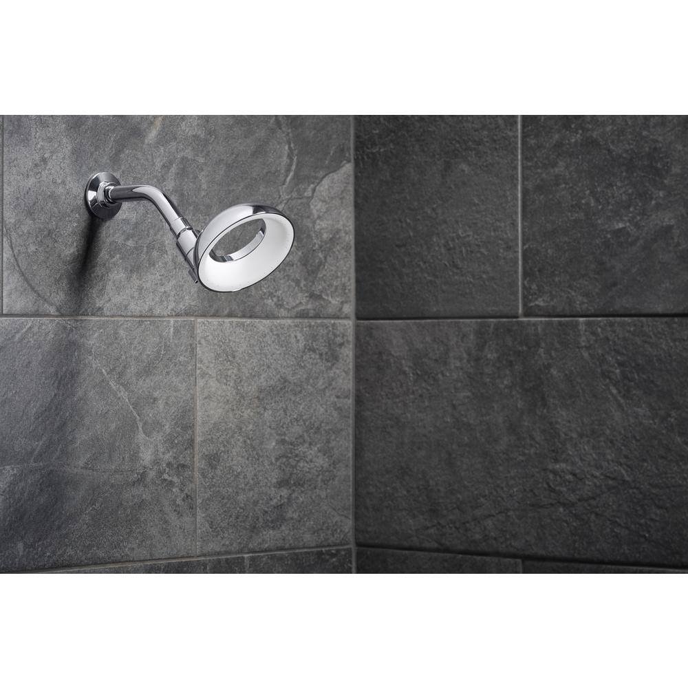 Polished Chrome Adjustable Height Wall Mounted Showerhead