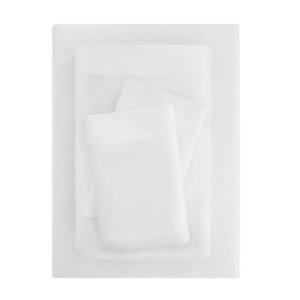Jersey Knit Cotton Blend 3-Piece Twin/Twin XL Sheet Set in White