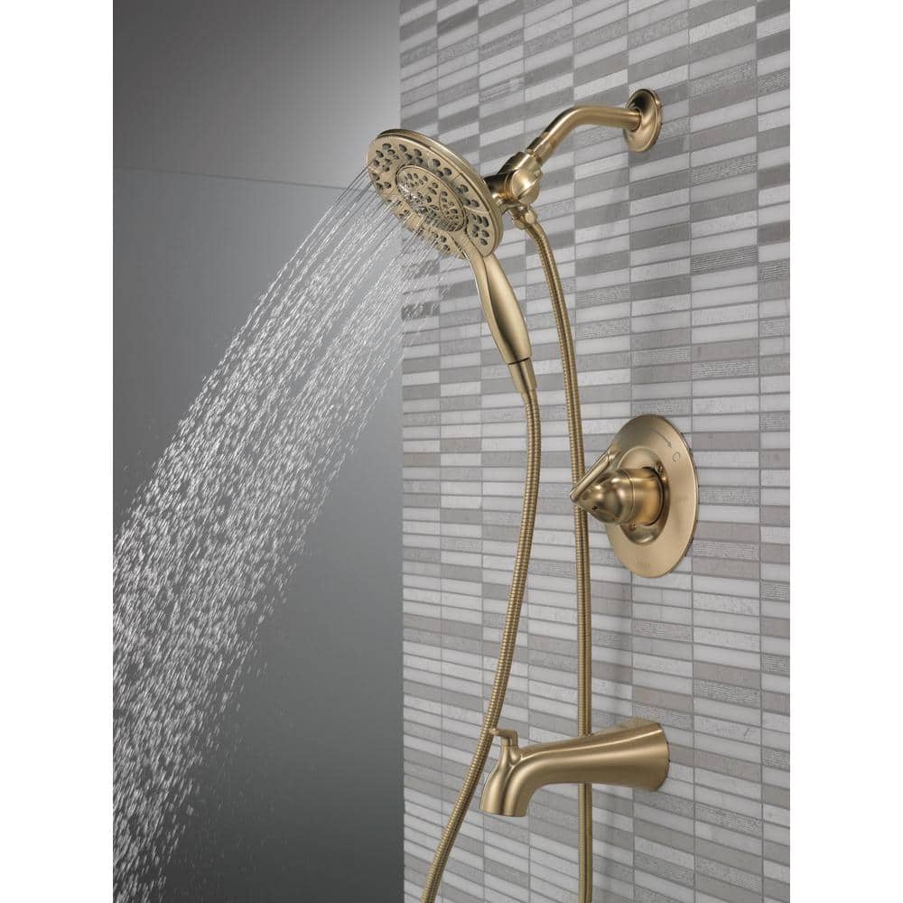 Champagne Bronze Dual Handheld Shower System with Valve