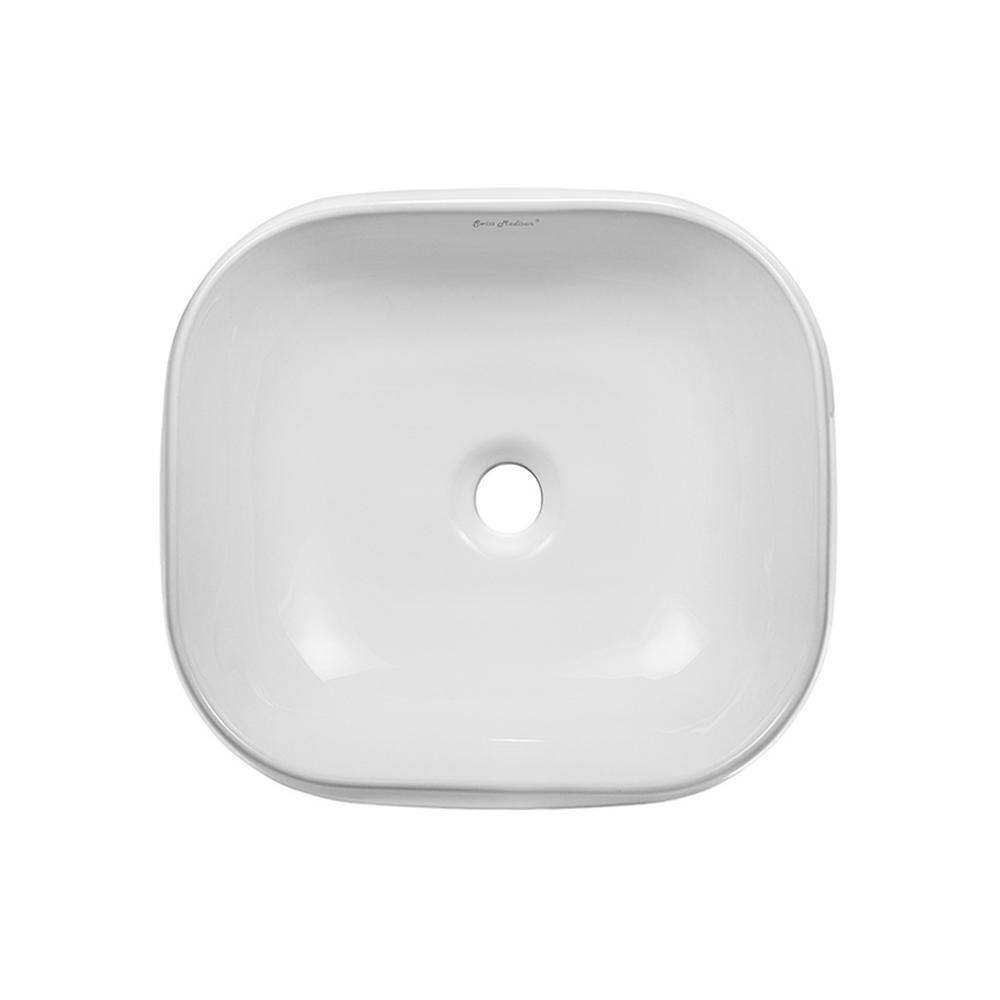 Château White Ceramic Above-Counter Vessel Sink