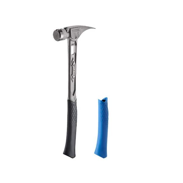 Stiletto 15 oz. TiBone Smooth Face with Curved Handle with Blue Replacement Grip (2-Piece)