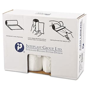38 in. x 60 in. 60 Gal. 12 mic Clear Interleaved High-Density Commercial Trash Can Liners (25-Bags/Roll, 8-Roll/Carton)