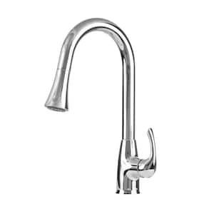Single-Handle Pull-Down Sprayer Kitchen Faucet in Chrome