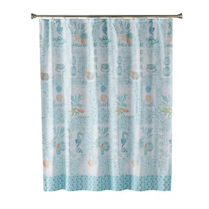 South Seas Fabric Shower Curtain, 72 in., Teal