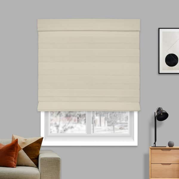 Chicology Cut-to-Size Daily Canvas Cordless Light Filtering Privacy Polyester Roman Shade 19.25 in. W x 48 in. L