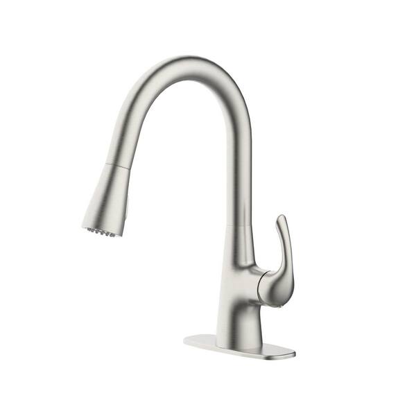 Glacier Bay Clare Single Handle Pull Down Laundry Utility Faucet in Stainless Steel