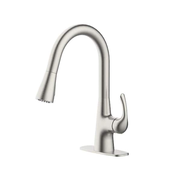 Glacier Bay Clare Single-Handle Pull-Down Laundry Utility Faucet in Spot Resist Stainless Steel