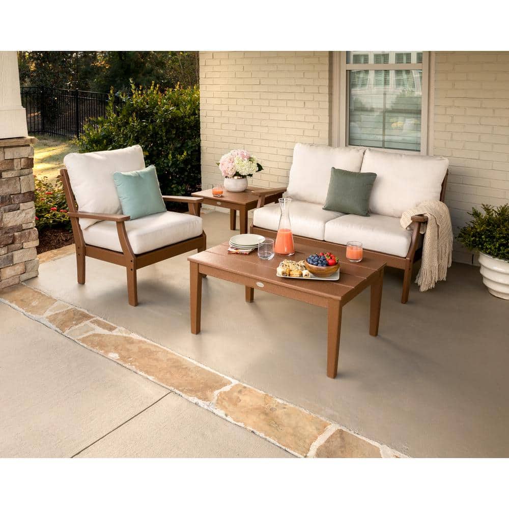 Braxton White 4-Pieces Plastic Patio Deep Seating Set with Marine Indigo Cushions price history on PriceWatchPro