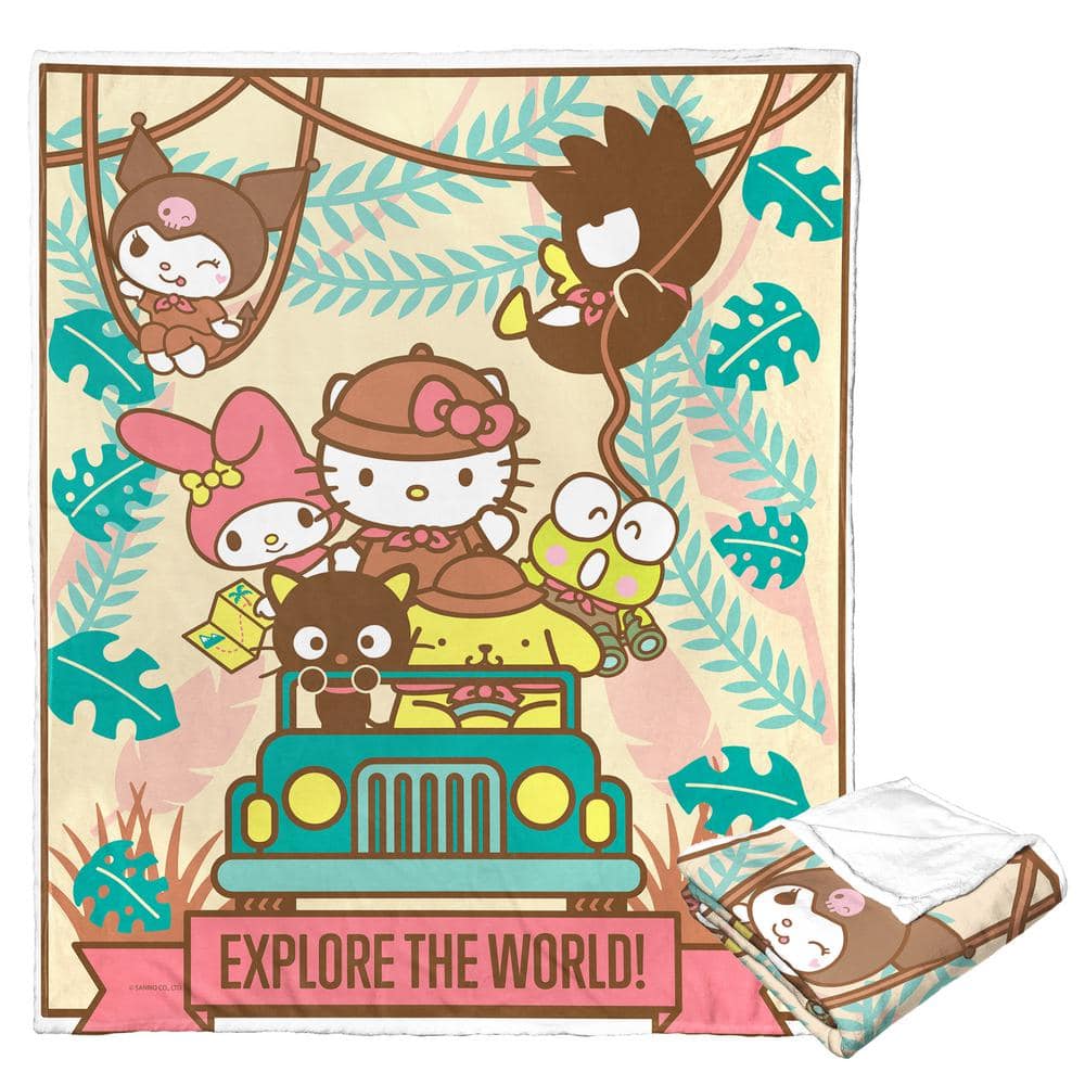 THE NORTHWEST GROUP Sanrio Hello Kitty Explore The World Silk Touch Throw  Blanket 1SAN236000058OOF - The Home Depot