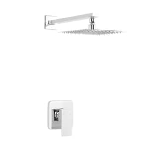 Concorde 1-Spray Patterns with 1.8 GPM Showerhead Face Diameter 8 in. Wall Mounted Fixed Shower Head in Chrome