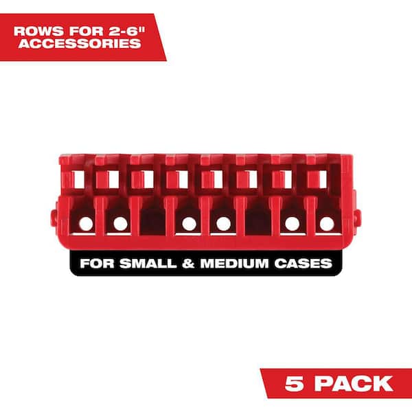 Small & Medium Case Rows for Impact Driver Accessories (5-Pack)