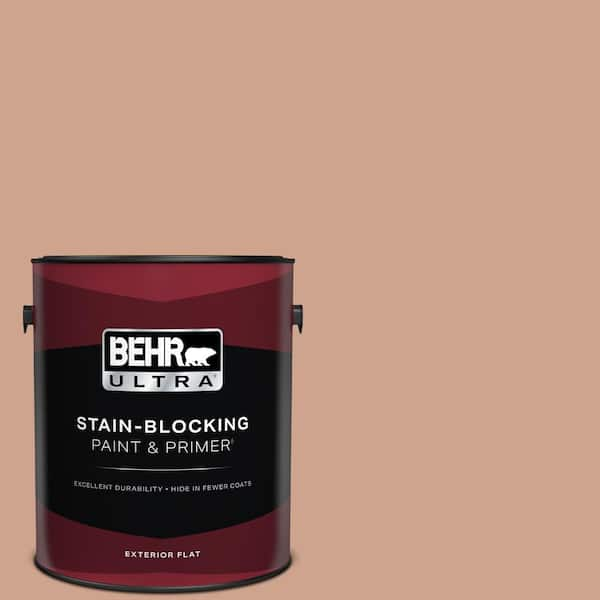 BEHR ULTRA 1 gal. #230F-4 Autumn Malt Flat Exterior Paint & Primer