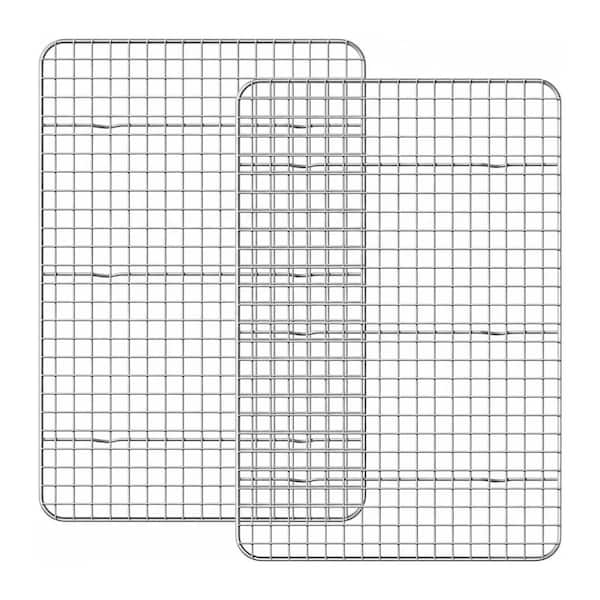 2-Pack Stainless Steel Heavy Duty Cooling Rack, Oven and Dishwasher Safe, Perfect for Baking and Quarter Sheet Pans