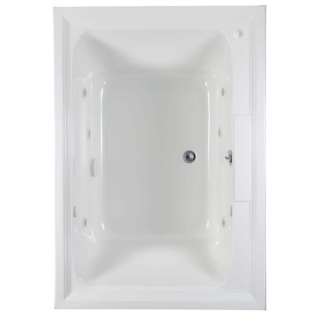American Standard Town Square 60 in. x 42 in. Rectangular EcoSilent  EverClean Whirlpool Bathtub with Reversible Drain in White 2748.048WC.020 -  The 