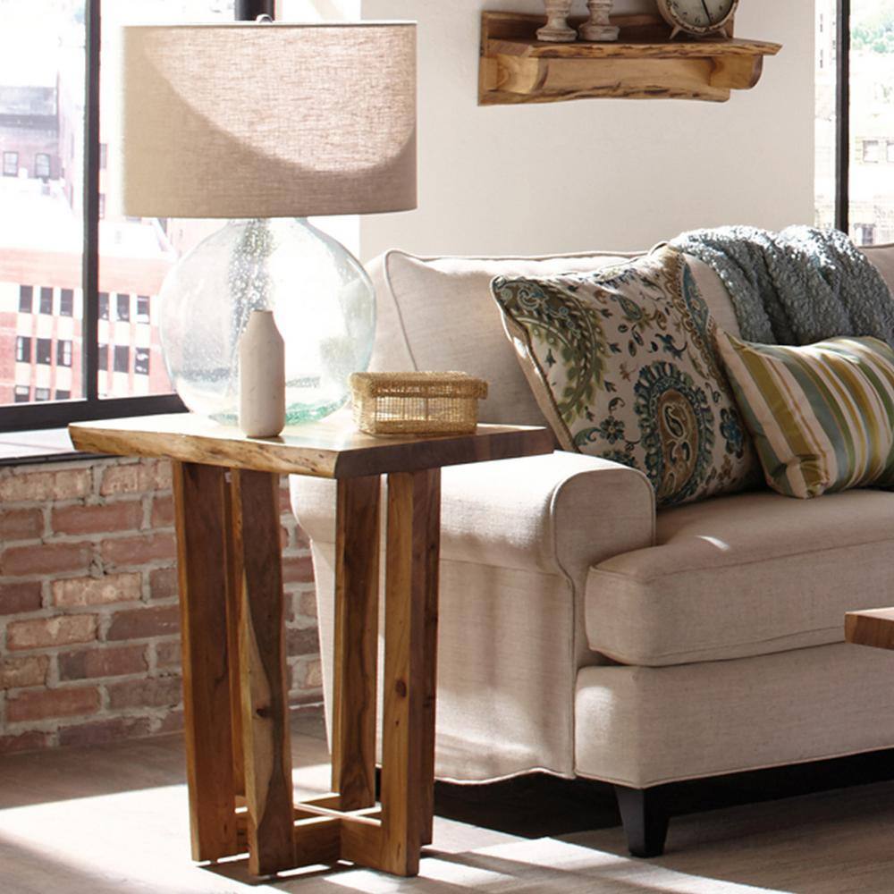 Berkshire Natural Acacia Wood Live Edge End Table