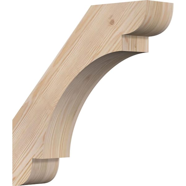 Ekena Millwork 3 1/2"W x 16"D x 16"H Olympic Smooth Knee Brace, Douglas Fir