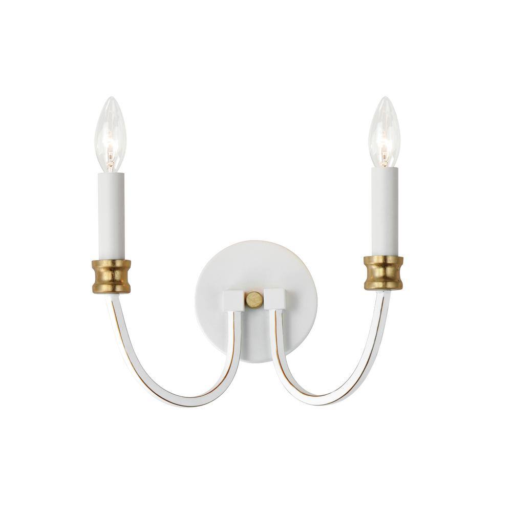 Elegant Black and Antique Brass Dimmable Wall Sconce