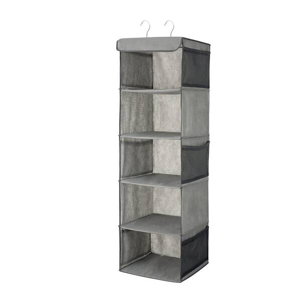 OSTO 42 in. H Gray Fabric Hanging Closet Organizer OH5128GRYH The