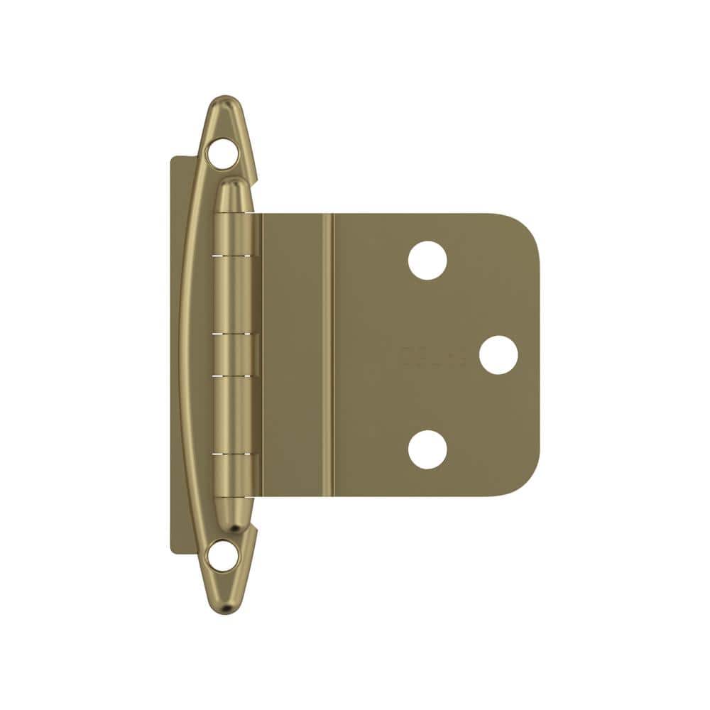Golden Champagne 3/8 in (10 mm) Inset Non-Self Closing, Face Mount Cabinet Hinge (2-Pack) price history on PriceWatchPro