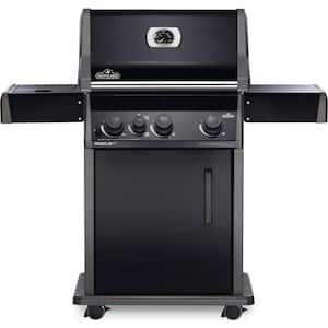 Rogue 3-Burner Propane Gas Grill with Infrared Side Burner in Black