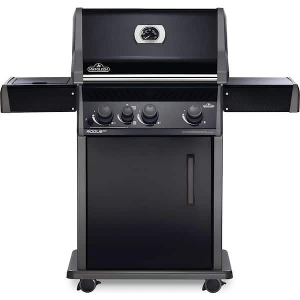 NAPOLEON Rogue 3-Burner Propane Gas Grill with Infrared Side Burner in Black