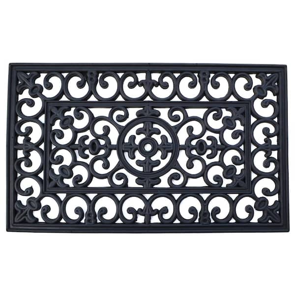 Wrought Iron Napoleon 36 in. x 24 in. Rubber Door Mat