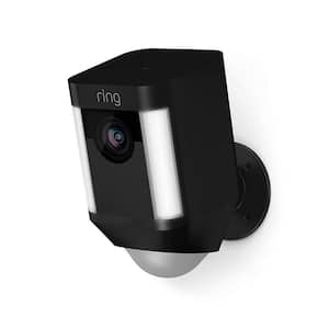 Spotlight Cam Battery Outdoor Rectangle Security Wireless Standard Surveillance Camera in Black