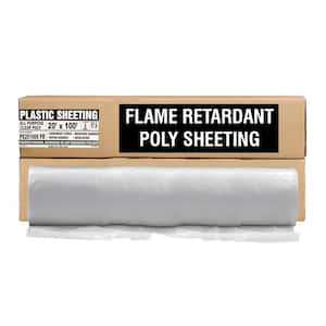 All Purpose Fire Retardant Clear Polysheeting 20 ft. x 100 ft. 6 MIL Thick