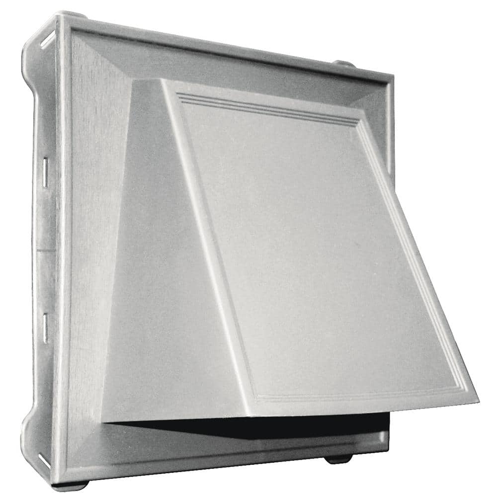 Builders Edge 13 in. x 12 in. Rectangular Gray Plastic Builtin Screen Gable Louver Vent