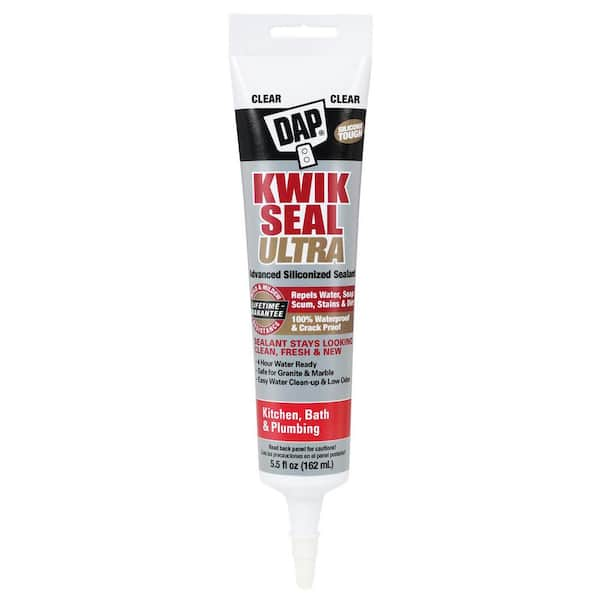 DAP Kwik Seal Ultra 5.5 oz. Clear Advanced Siliconized Kitchen and Bath Caulk