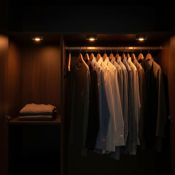 3-Pack Black LED Under Cabinet Lighting for Kitchen, Motion Sensor Dimmable Under Counter Lights with Remote