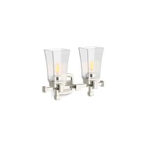 Riff 2-Light Polished Nickel Wall Sconce