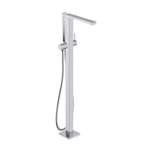 Tecturis E 1-Handle Freestanding Tub Faucet in Chrome Valve Not Included