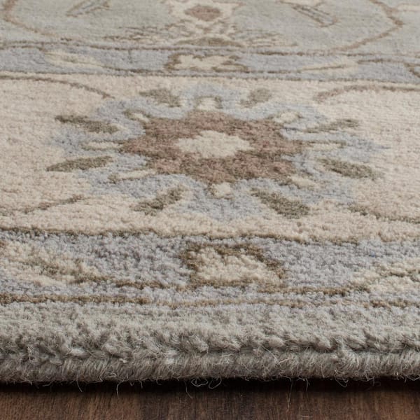 Grey Safavieh Heritage Collection HG865A Handmade Traditional Oriental Premium Wool Area Rug Beige 8' x 10' Grey Safavieh Heritage Collection HG865A Handmade Traditional Oriental Premium Wool Area Rug Beige 8' x 10'