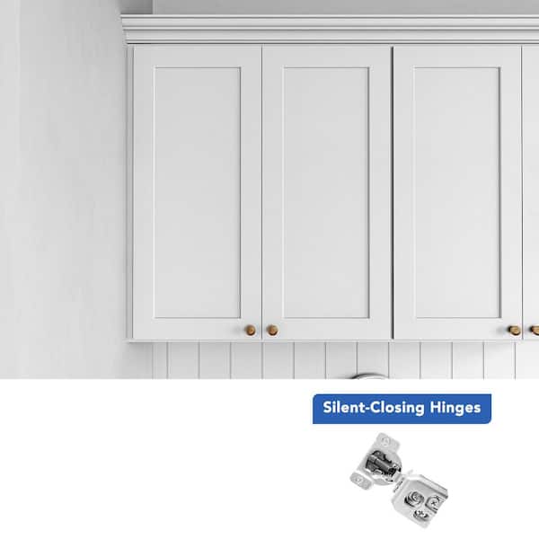 36 in. W x 12 in. D x 42 in. H Ready to Assemble Solid Wood Shaker Wall Kitchen Cabinet in Oak