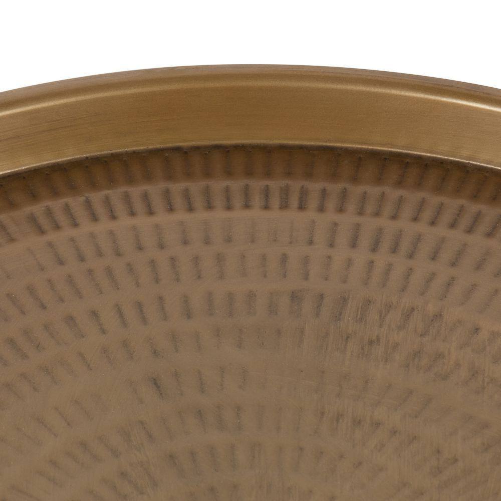 Mahdavi Round Dark Gold Metal Coffee Table