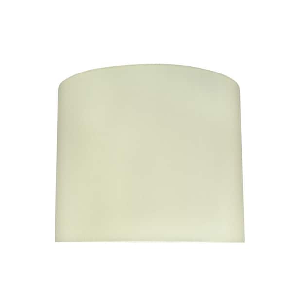 12 in. x 10 in. Beige Hardback Drum/Cylinder Lamp Shade