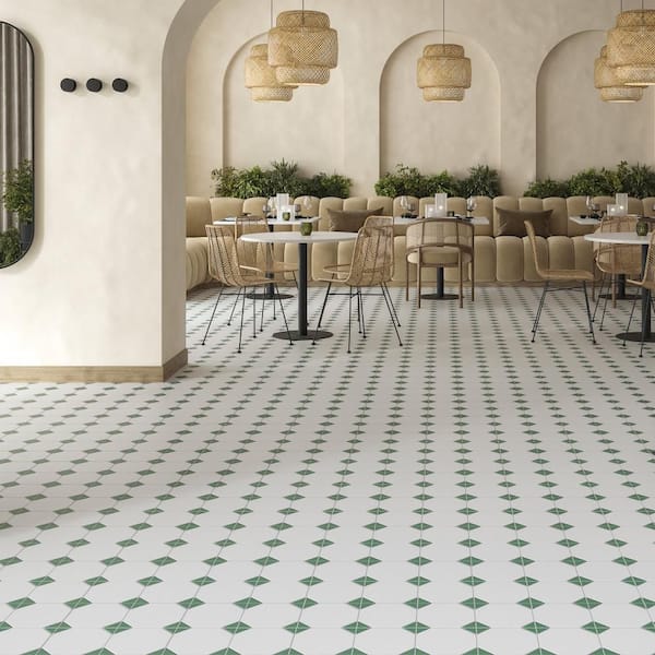 Canterbury Green 13 in. x 13 in. Porcelain Floor and Wall Tile (10.44 sq. ft. /Case)