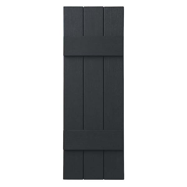 Ply Gem 11 in. x 39 in. Polypropylene Plastic 3-Board Closed Board and Batten Shutters Pair in Blackwatch Green