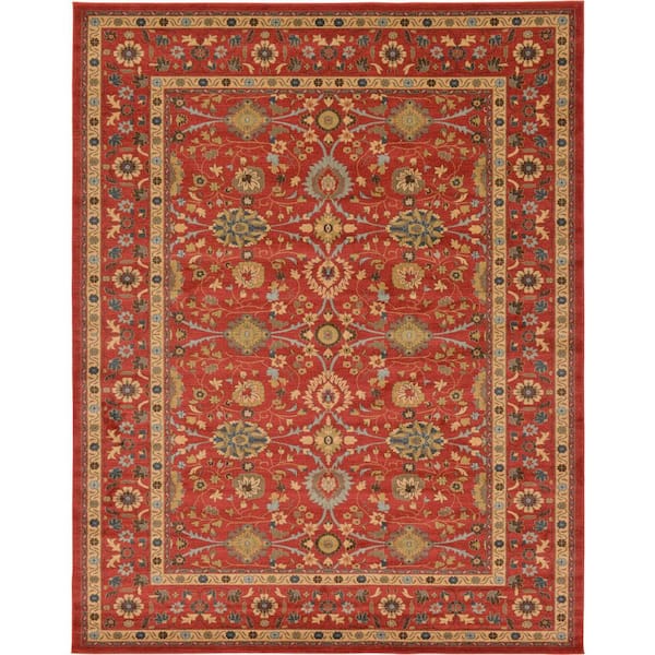 Unique Loom Edinburgh Monroe Red 10' 0 x 13' 0 Area Rug