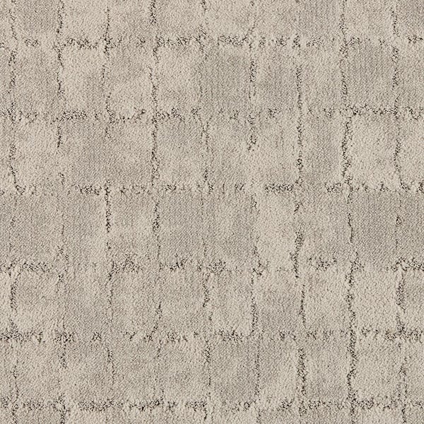 Posh Patterns Chic Gray 37 oz. Polyester Pattern Installed Carpet