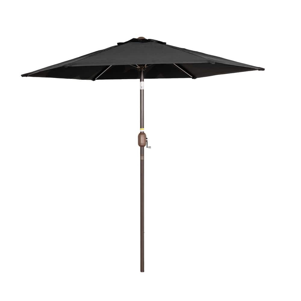 7.2 ft. Steel Pole Table Market Tilt Outdoor Patio Umbrella with Push Butto