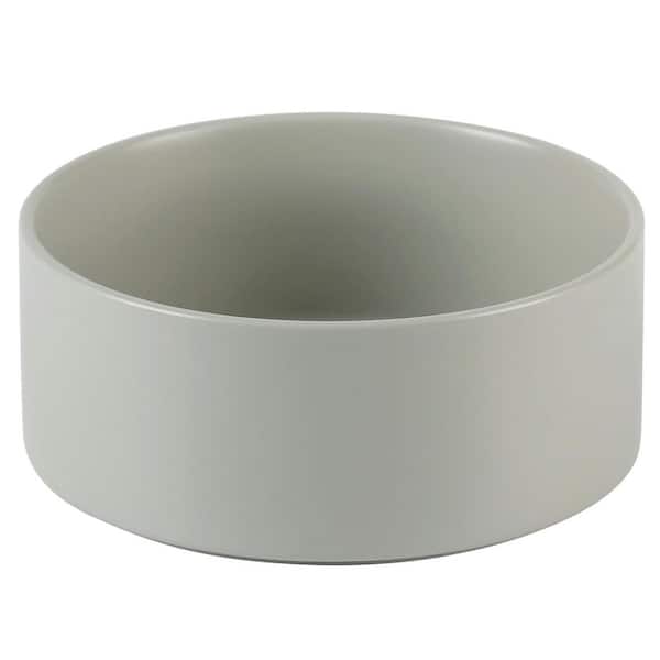 Unbranded Non-Slip Ceramic Dog Bowl for Small and Medium Dogs, Protects Cervical Spine, 6 in. Grey, 28 oz. Capacity