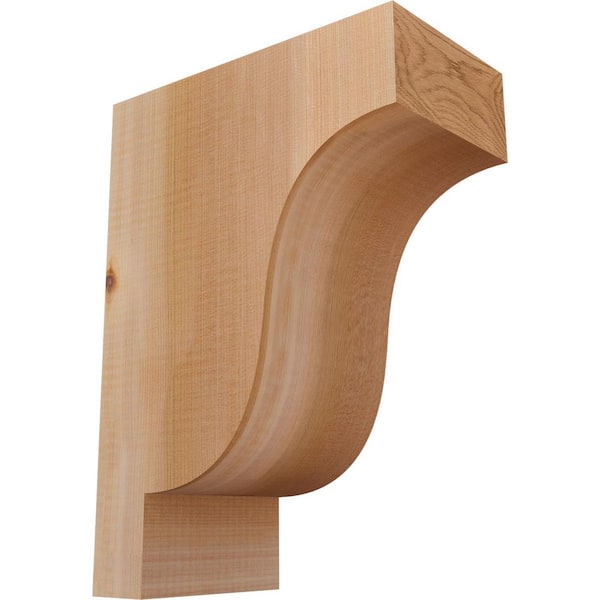Ekena Millwork 5-1/2 in. x 10 in. x 14 in. Western Red Cedar Newport Smooth Corbel