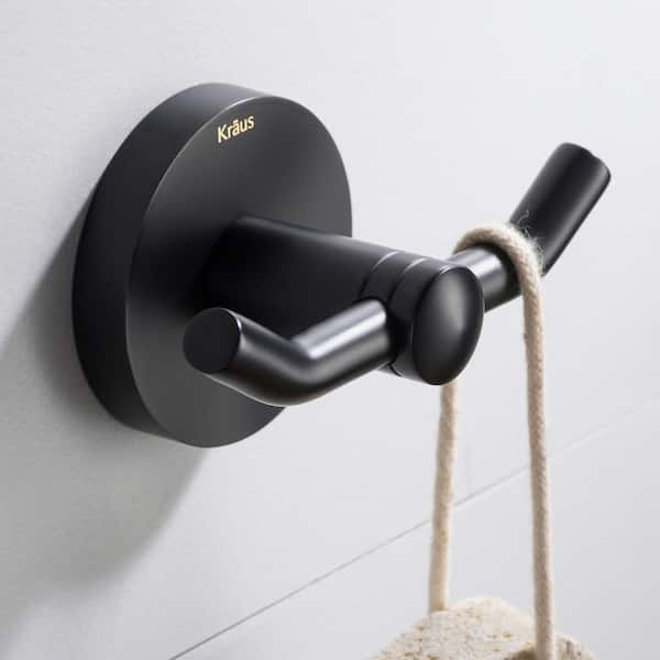 Delta Lyndall Double Towel Hook Bath Hardware Accessory in Matte Black  LDL35-MB - The Home Depot