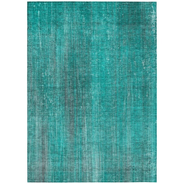 Addison Rugs Chantille ACN552 Teal 5 ft. x 7 ft. 6 in. Machine Washable Indoor/Outdoor Geometric Area Rug