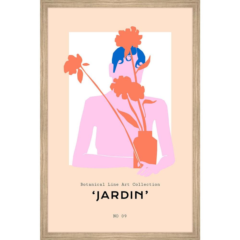 Jardin No 09 by Marmont Hill Framed Nature Art Print 12 in. x 8 in.
